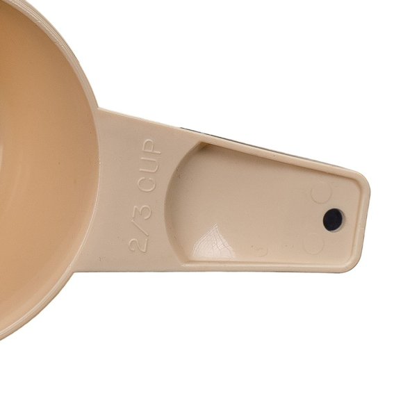 Tupperware 2/3 Cup Measuring Almond Cream VTG Replacement Kitchen 763 - Picture 4 of 5